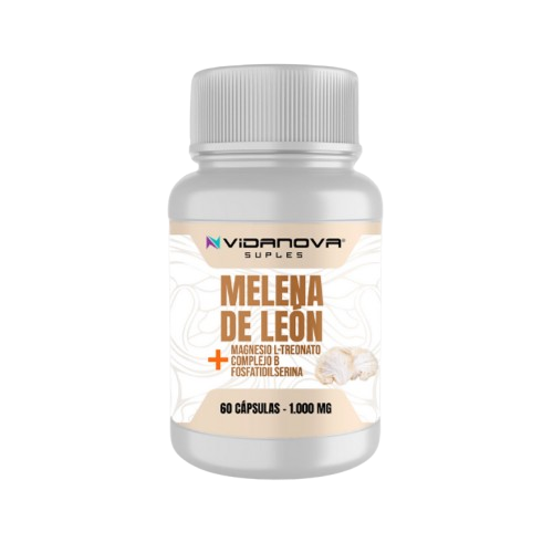 Melena de León 800mg · Magnesio, Complejo B y Fosfatidilserina · 60 Cápsulas