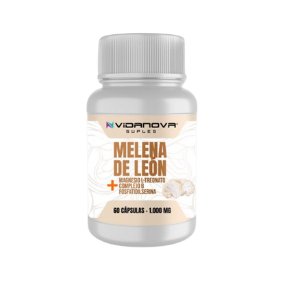 Melena de León 800mg · Magnesio, Complejo B y Fosfatidilserina · 60 Cápsulas