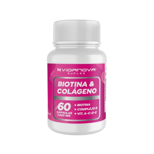 Biotina 5000ug + Colágeno Hidrolizado · 60 Cápsulas