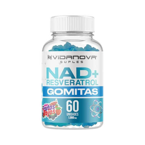 Resveratrol 480mg + Nicotinamida en Gomitas · 60 Unidades · Sin Azúcar