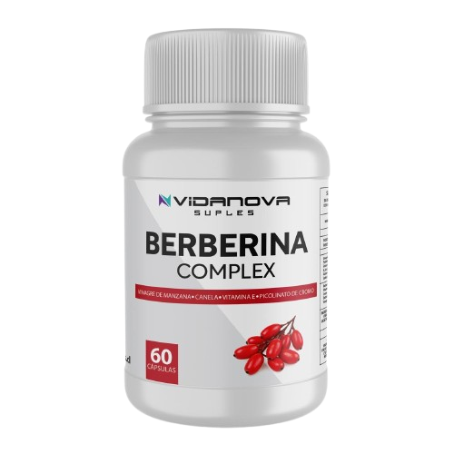 Berberina Complex Vidanova – Berberina + Vinagre de Manzana + Canela – 60 Cápsulas