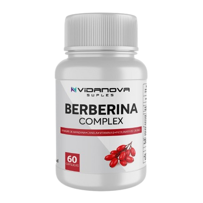 Berberina Complex Vidanova – Berberina + Vinagre de Manzana + Canela – 60 Cápsulas