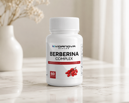 Berberina Complex Vidanova – Berberina + Vinagre de Manzana + Canela – 60 Cápsulas