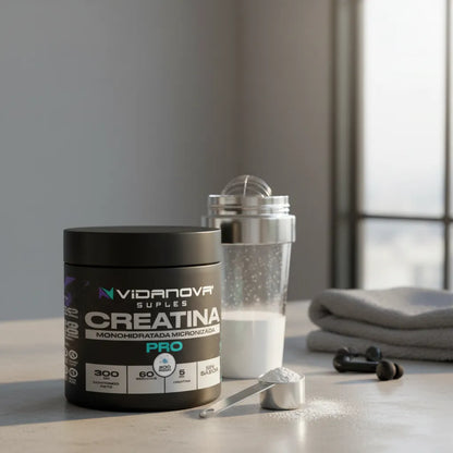 Creatina Monohidratada Micronizada · 300g · 60 Porciones · Sin Aditivos