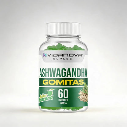 Ashwagandha 800mg en Gomitas · 60 Unidades · Sin Azúcar
