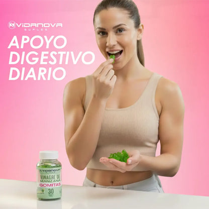 Vinagre de Manzana 1000mg en Gomitas · 30 Porciones · Sin Acidez