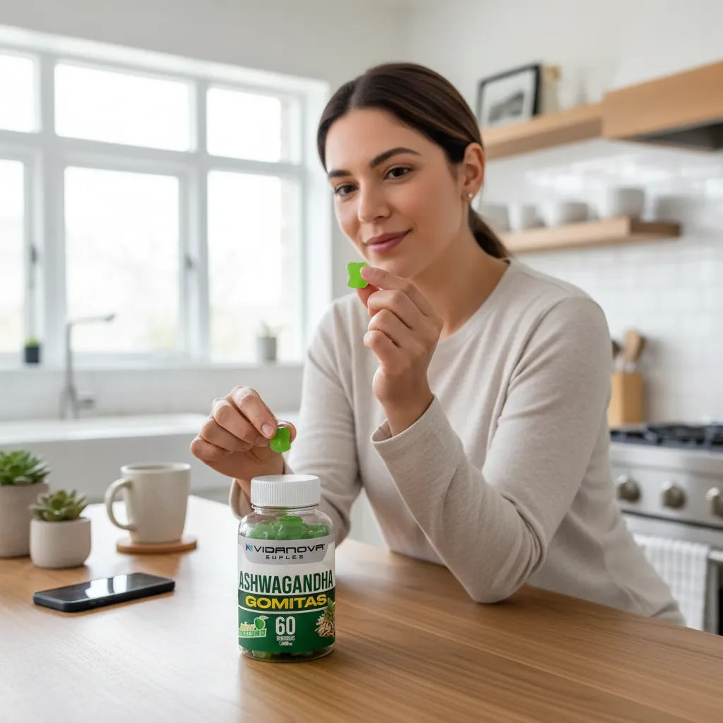 Ashwagandha 800mg en Gomitas · 60 Unidades · Sin Azúcar
