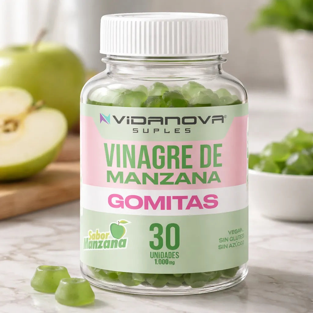 Vinagre de Manzana 1000mg en Gomitas · 30 Porciones · Sin Acidez