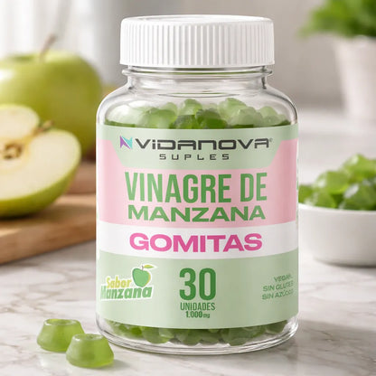 Vinagre de Manzana 1000mg en Gomitas · 30 Porciones · Sin Acidez
