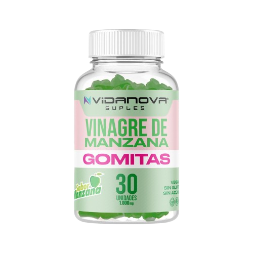 Vinagre de Manzana 1000mg en Gomitas · 30 Porciones · Sin Acidez